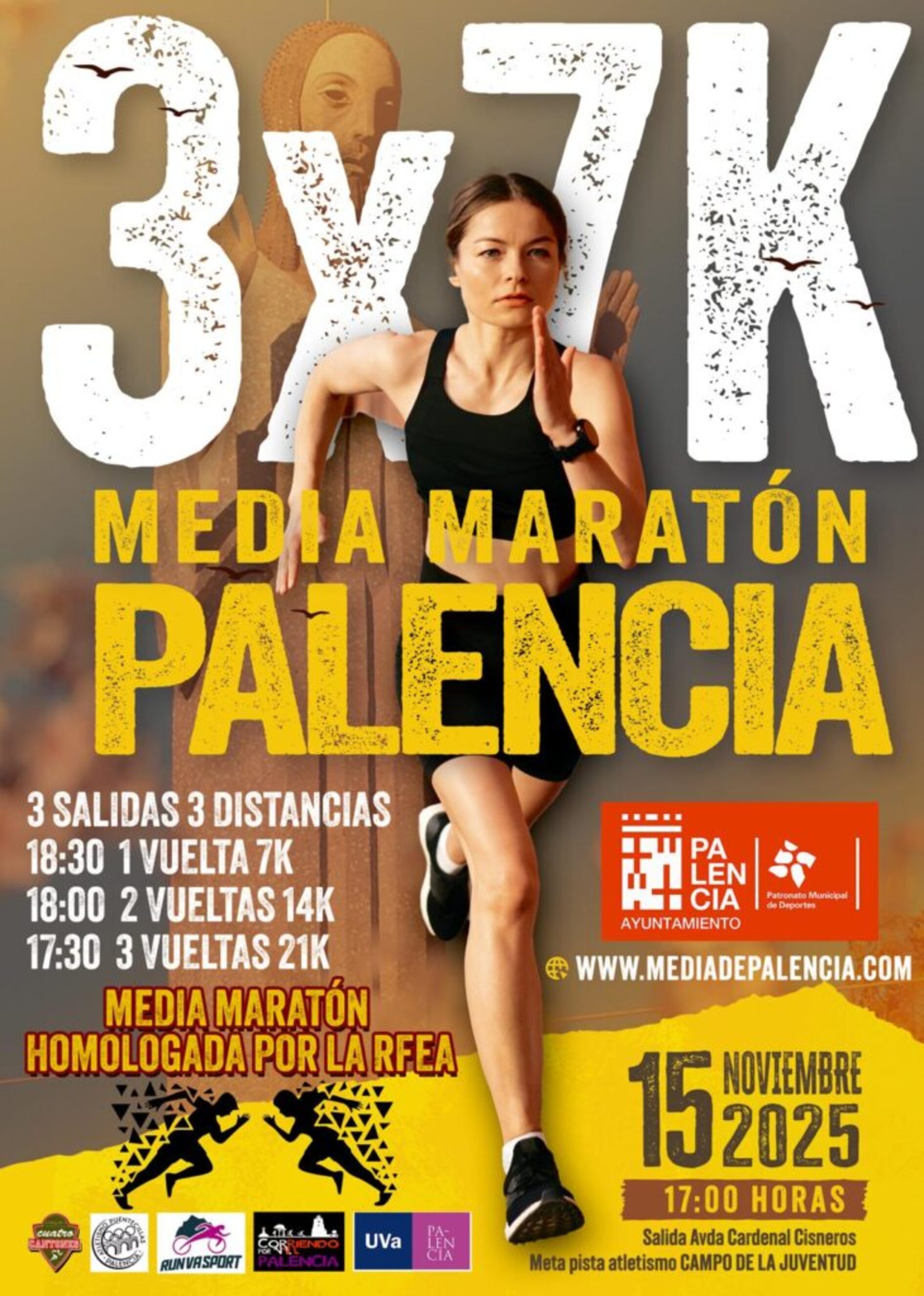 La Media Maratón 3x7 Ciudad de Palencia a favor de la Fundación Hombres Nuevos 